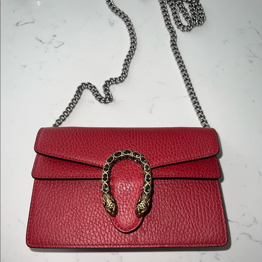 Gucci Red mini dionysus shoulder bag